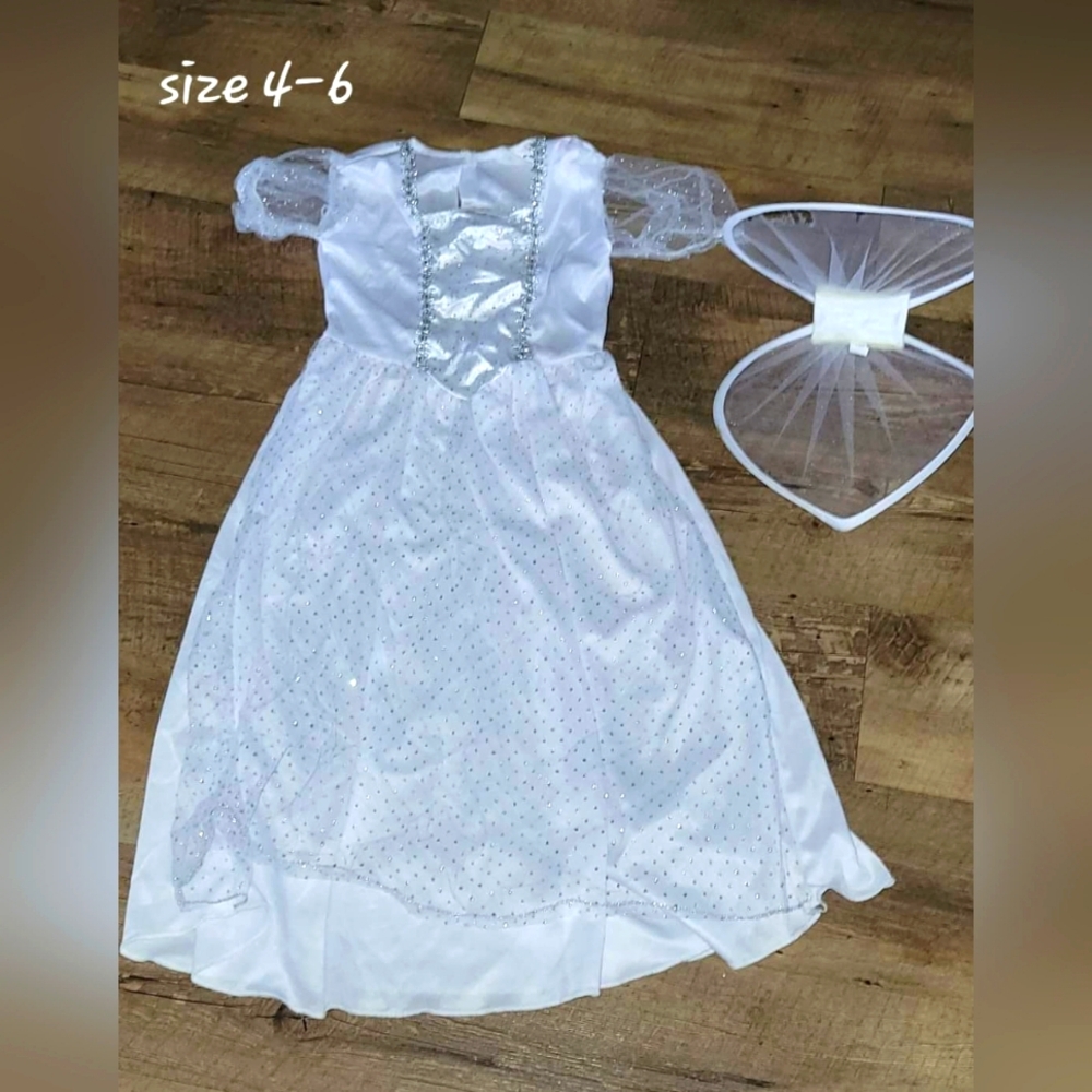 Girls Angel Costume Size 4-6